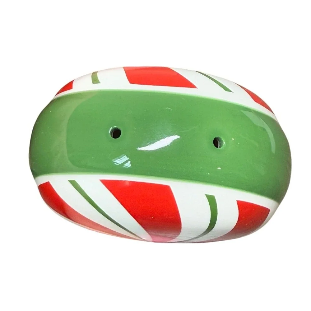 Pier 1 Imports Candy Cane Salt Pepper Shakers Christmas Peppermint‎ Stoneware